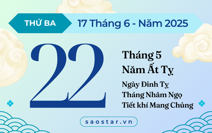Lịch âm hôm nay 17/6/2025: Xấu cho việc lớn, tránh khởi sự hệ trọng Ảnh 1