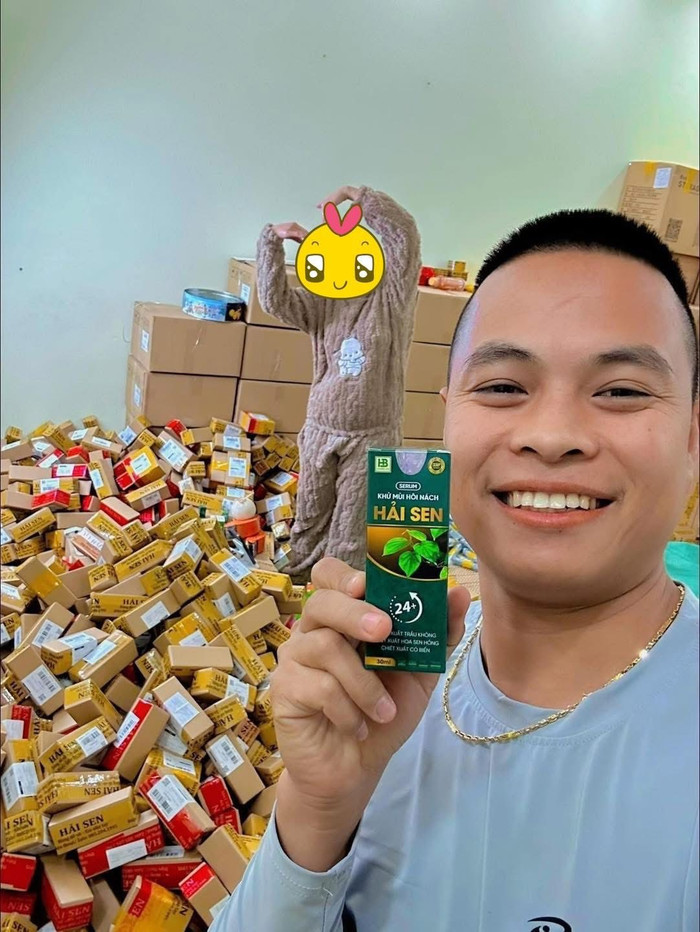 Lê Văn Hải từng khoe buôn bán hàng ngàn sản phẩm trên mạng xã hội trước đó. 