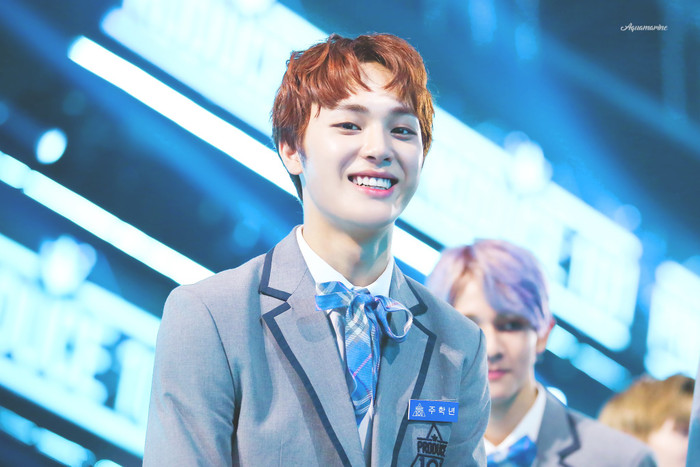 Ju Haknyeon trong show sống còn Produce 101 - (ảnh: twitter).