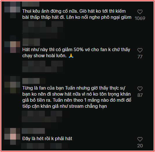 Một số bình luận từ cư dân mạng (Ảnh chụp màn hình). 