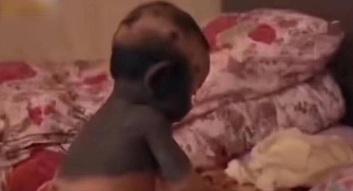 Tiểu Tuyết sốc nặng khi chứng kiến diện mạo con sau khi chào đời, nhiều người cũng đau lòng khi thấy cảnh này. (Ảnh: Sohu)