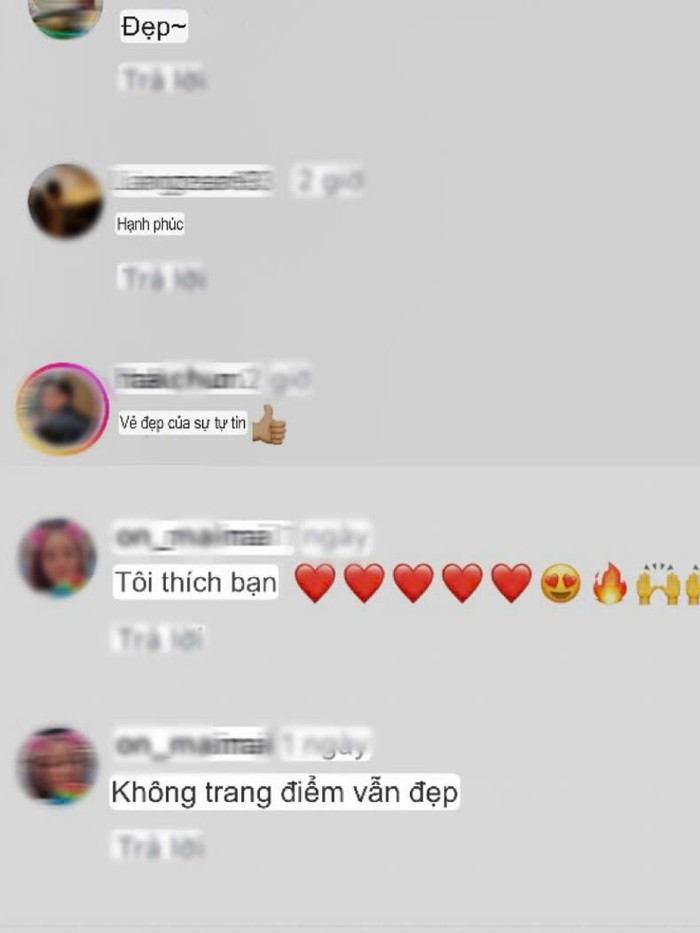(Cư dân mạng để lại bình luận tích cực trong bài viết của nữ diễn viên. Ảnh chụp màn hình)
