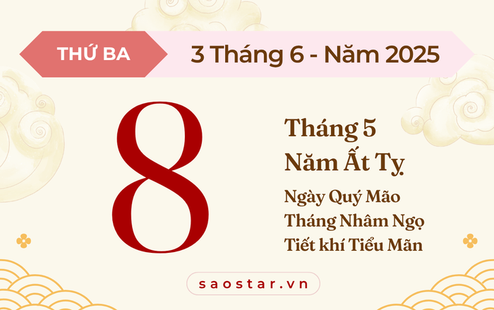 Lịch âm hôm nay 3/6/2025: Cát khí vượng, dễ gặp quý nhân hỗ trợ Ảnh 1