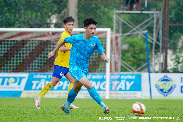 Trọng Đại thi đấu ở giải hạng Nhì 2025 trong màu áo CLB Gia Định. Ảnh: CLB Gia Định