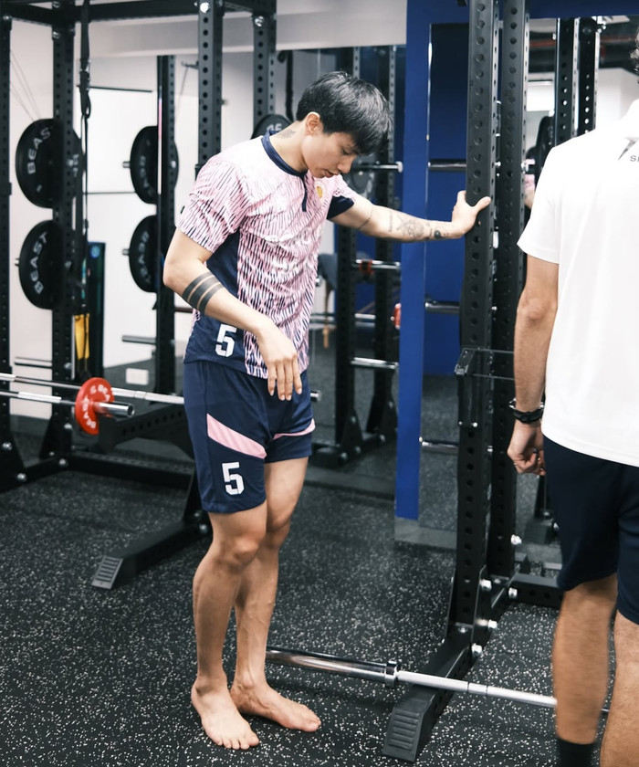 Văn Hậu đã chia sẻ nhiều hơn về quá trình tập luyện. Ảnh: Đoàn Văn Hậu