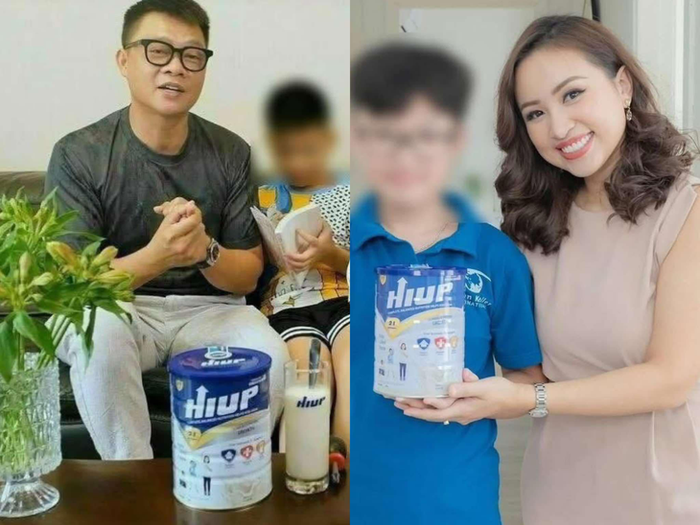 BTV Quang Minh, Vân Hugo trong hình ảnh quảng cáo sữa.