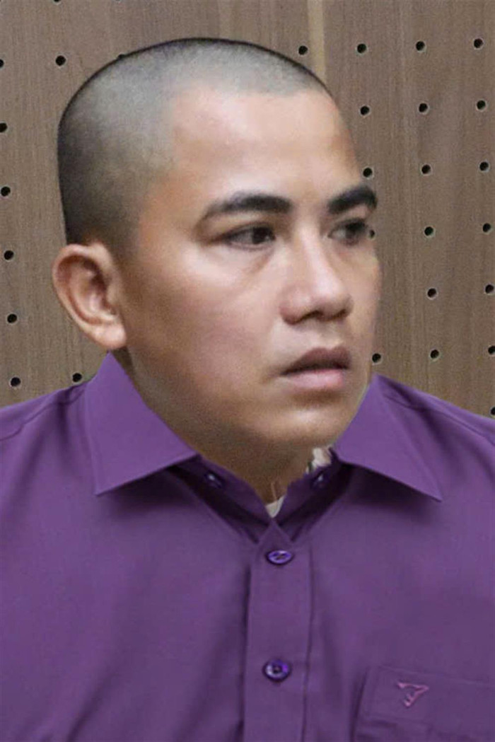 Đối tượng Nguyễn Văn Mỹ tại cơ quan công an. Ảnh: Công an tỉnh Bình Phước