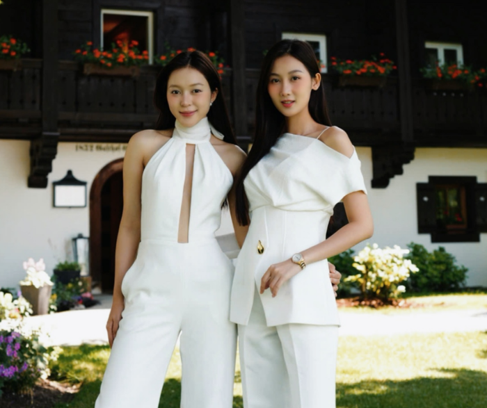 Kiều Duy và Quế Anh trong chuyến công tác tại Đức.