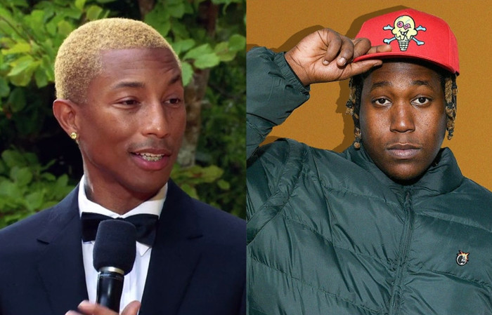 Pharrell Williams - Giám đốc sáng tạo dòng thời trang nam của LV và Don Toliver - rapper người Mỹ góp giọng chính trong ca khúc 'LV Bag' với J-Hope vang lên tại chương trình Thu - Đông 2025. 