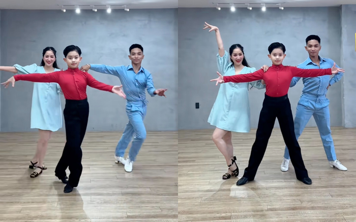 Quý tử nhà Khánh Thi được nhận xét thừa hưởng nhiều nét đẹp từ bố và mẹ. Ảnh: TikTok nhân vật