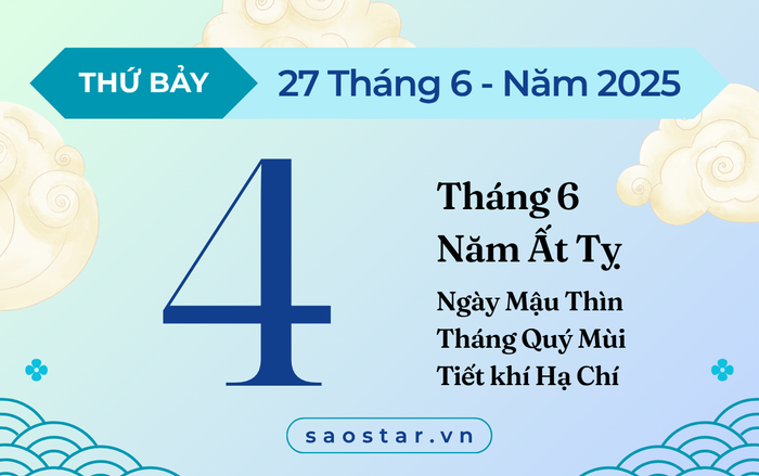 Lịch âm hôm nay 28/6/2025: Kiêng cưới hỏi, tránh xây dựng kẻo gặp trắc trở Ảnh 1