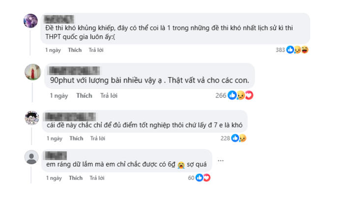Một số bình luận cho rằng đề Toán khó và khó trên 7 điểm. (Ảnh: Kaito Kid)