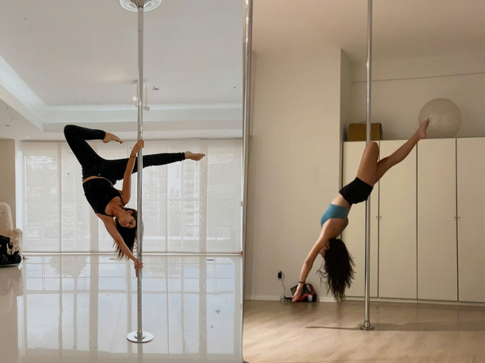Pole dance ngày càng được ưa chuộng, trở thành trào lưu tập luyện mới của nhiều phụ nữ Việt. (Ảnh: Pinterest)