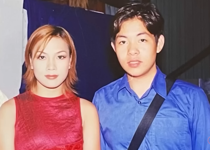 Quang Lê từng hé lộ bức ảnh chụp cùng Mỹ Tâm thuở mới vào nghề.