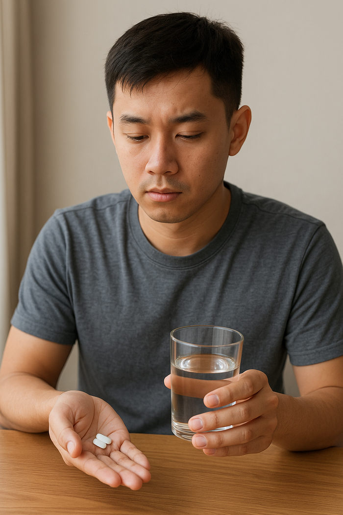 Uống thuốc hoặc thực phẩm chức năng khi bụng đói có thể gây hại cho gan. 