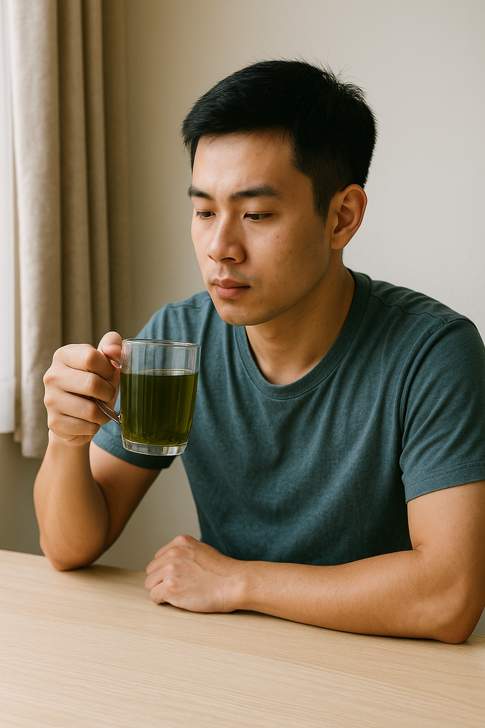 Uống trà đặc ngay sau khi thức dậy có thể không tốt cho gan.