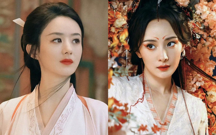 Triệu Lệ DĨnh và Dương Mịch khiến cộng đồng mạng phát sốt với tạo hình mới trong phim Tương Viên Lộng (Ảnh: Weibo).