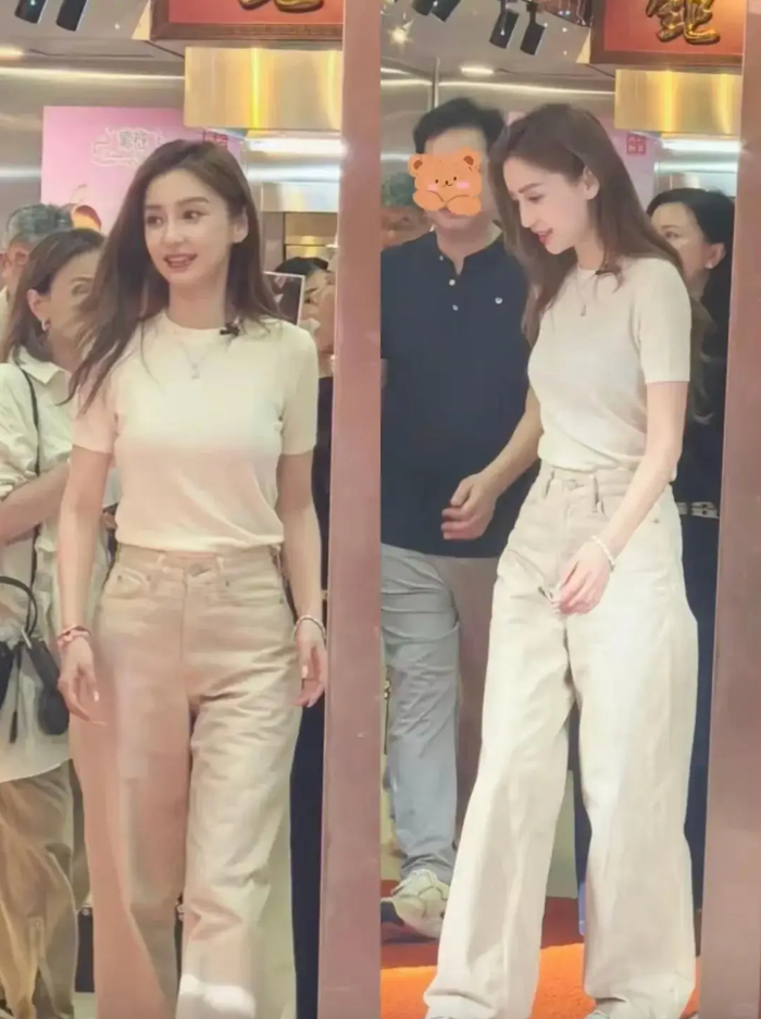 Angelababy được bắt gặp quay quảng cáo ở nơi công cộng. Ảnh: Sưu tầm