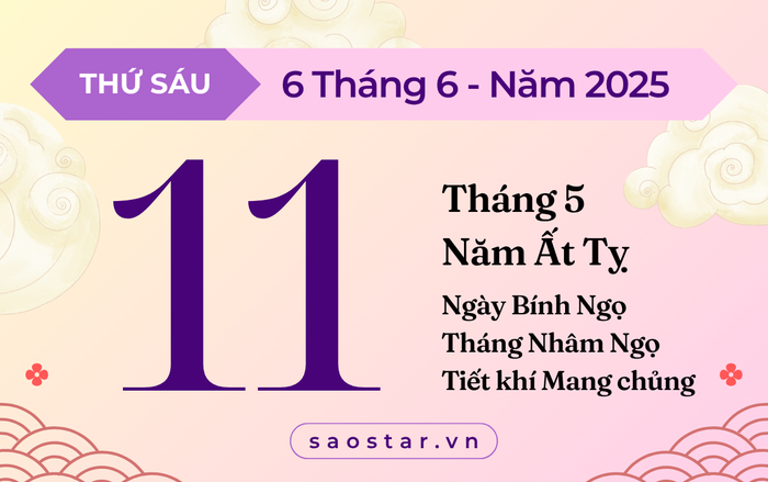 Lịch âm hôm nay 6/6: Tốt cho khai trương và giải quyết tranh chấp Ảnh 1