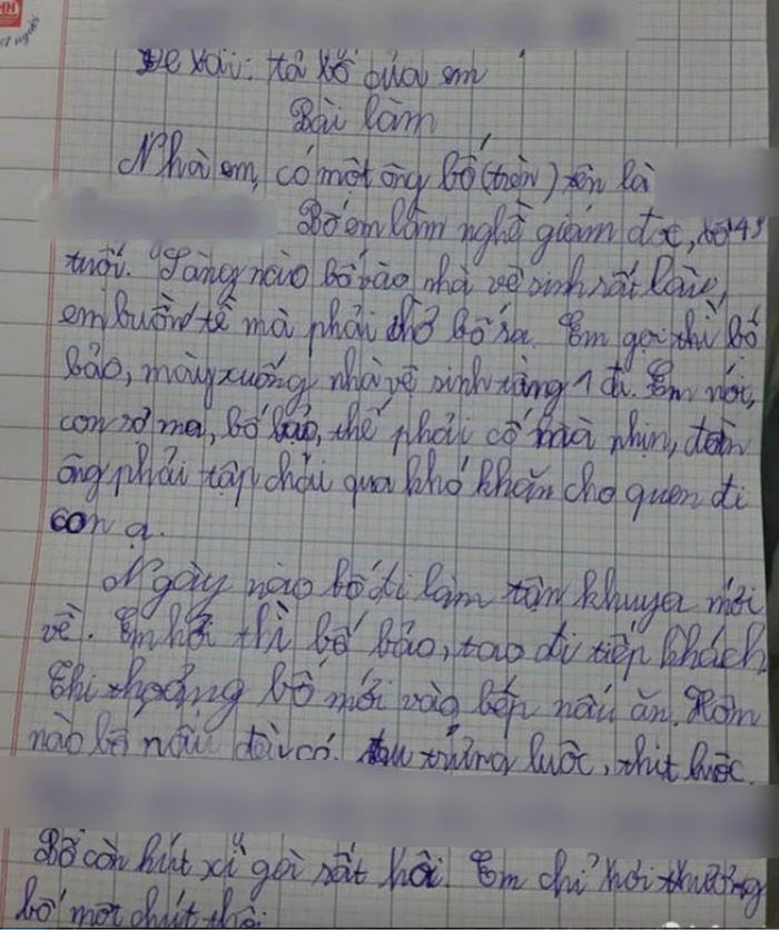Bài văn của cậu học sinh Tiểu học khiến dân tình 'cười bò'