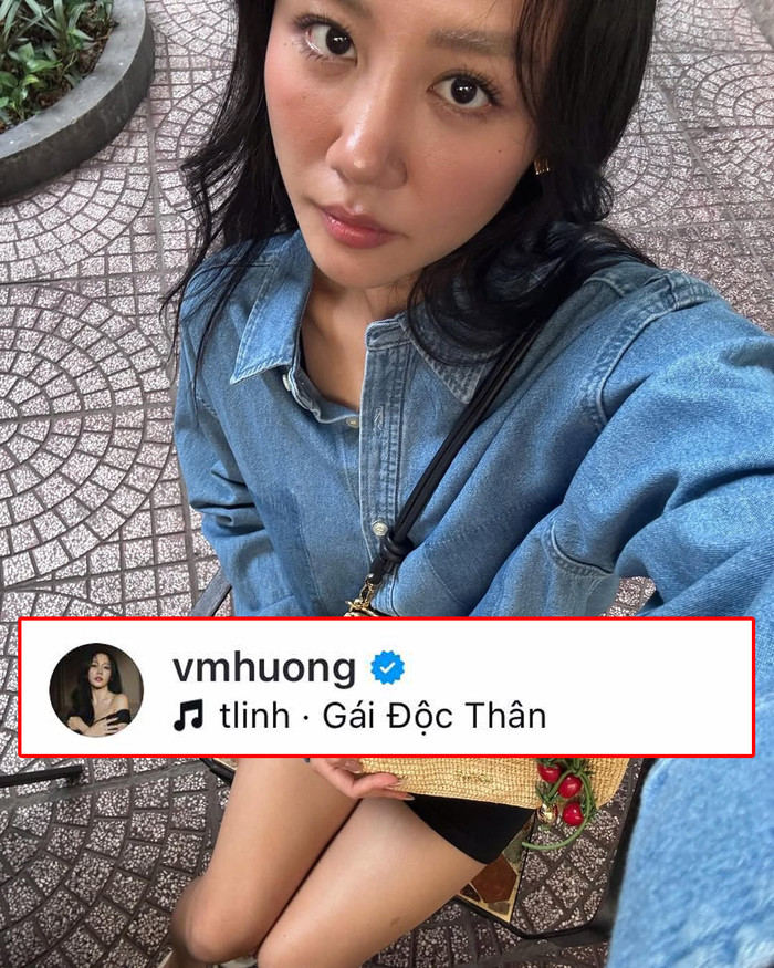 Giữa lúc rộ tin Văn Mai Hương đang hẹn hò, cô hài hước đăng ảnh diện bikini kèm bài hát Gái Độc Thân. (Ảnh IGNV)