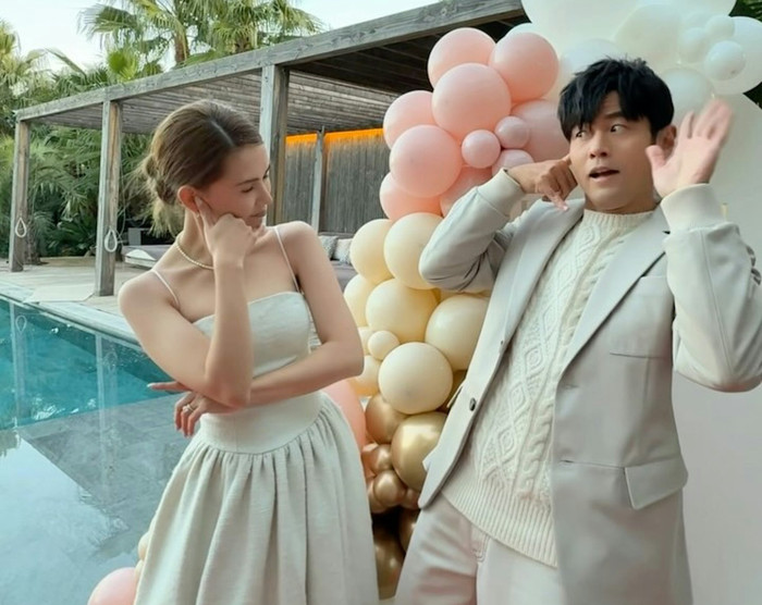 Châu Kiệt Luân và vợ.