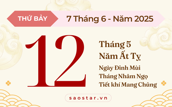 Lịch âm hôm nay 7/6/2025: Tránh cưới hỏi, động thổ kẻo rước vận xui Ảnh 1