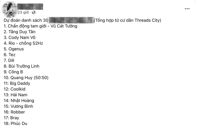 Một số những đồn đoán khác được tổng hợp trên mạng xã hội. (Ảnh: chụp màn hình)