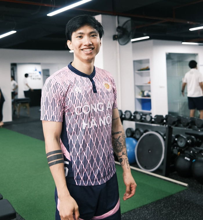 Hậu vệ Đoàn Văn Hậu đang có nhiều tín hiệu tích cực trong quá trình điều trị chấn thương. Ảnh: Đoàn Văn Hậu