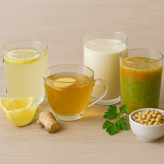 Bạn có thể tham khảo nhiều thức uống dinh dưỡng, hoàn toàn phù hợp khi ăn bữa sáng. Ảnh minh hoạ