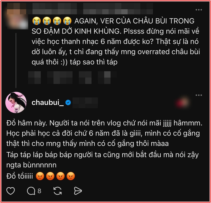Châu Bùi đáp trả khi bị chê 'hát dở kinh khủng' Ảnh 2