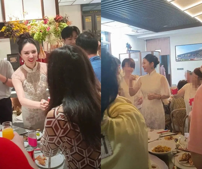 Hình ảnh được cho là tại đám cưới của nữ diễn viên vào cuối tháng 6 vừa qua. (Ảnh Sohu)