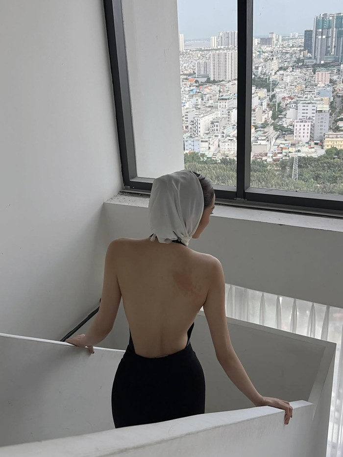 Hình ảnh Hoa hậu Kỳ Duyên trong các thiết kế khoét sâu vùng lưng, từ sàn tiệc đêm lộng lẫy đến khung cảnh đời thường. Ảnh: IGNV