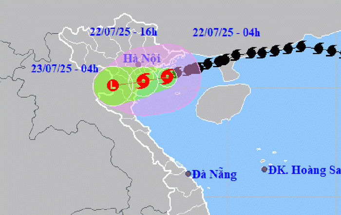 Bão số 3 bắt đầu ảnh hưởng tới đất liền, mưa lớn, gió giật mạnh tới cấp 13. (Ảnh: TTKTTVQG)
