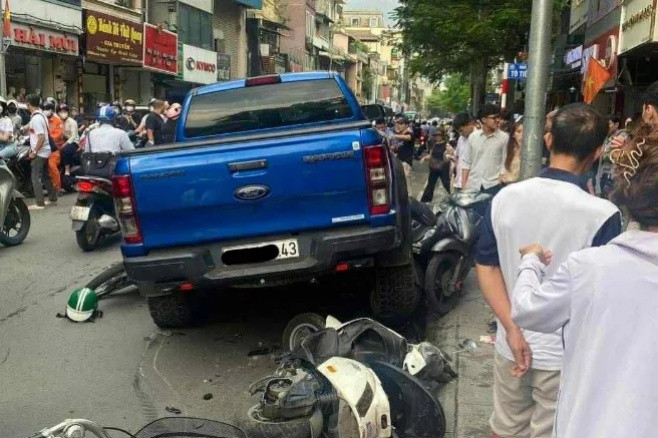 Hiện trường vụ tai nạn.