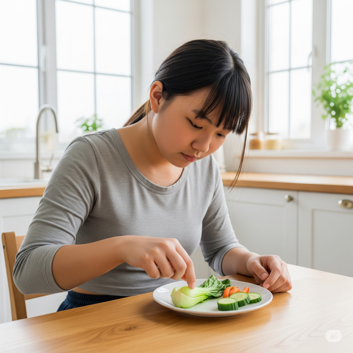 Thiếu nữ 16 tuổi bất chấp nguy hiểm khi ăn kiêng cực đoan với mong muốn lấy lại dáng nhanh nhất có thể. Ảnh minh hoạ