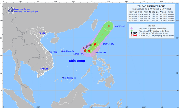 Áp thấp nhiệt đới mạnh lên thành bão số 4 mang tên COMAY, hướng đi rất dị thường Ảnh 1