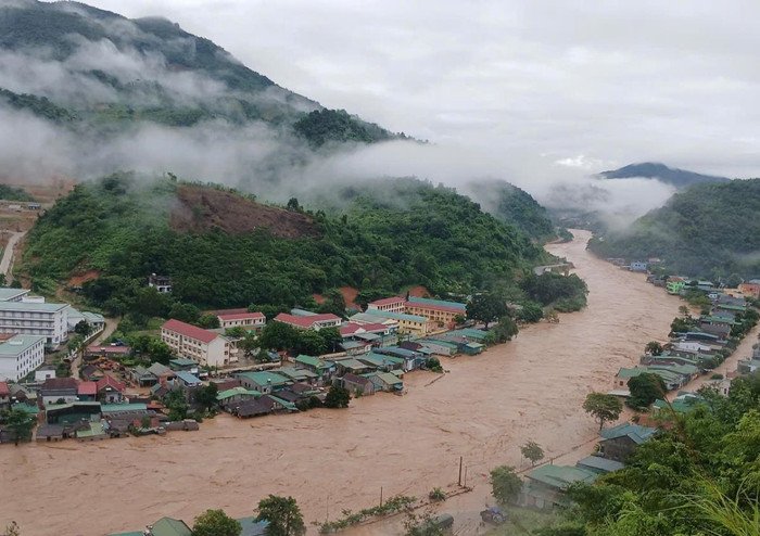 Hình ảnh ghi nhận tại khu dân cư xã biên giới Mường Xén sáng 23/7. Ảnh: V.L