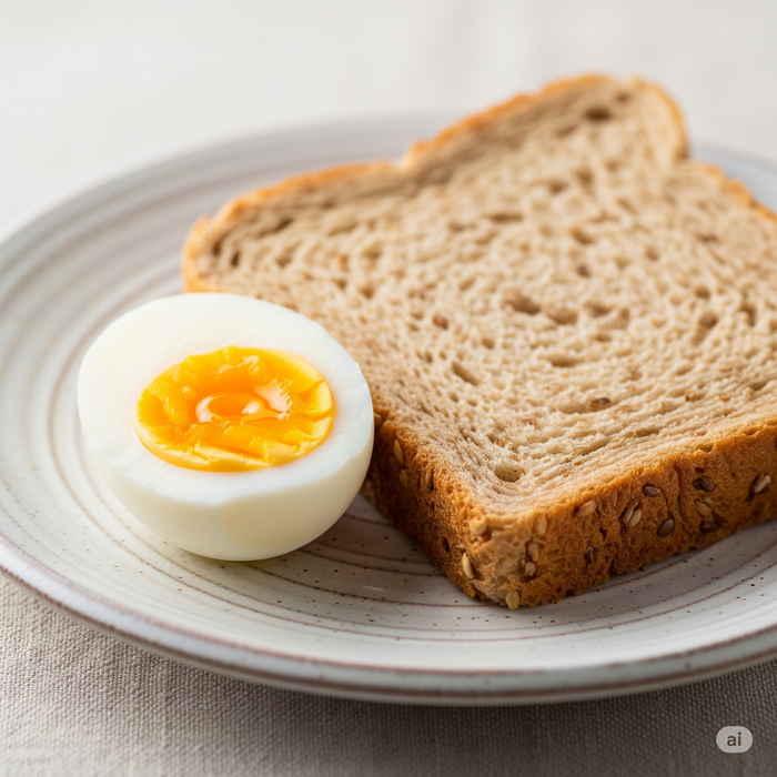 Bánh mì trứng luộc là món ăn sáng phổ biến với nhiều học sinh, sinh viên. Ảnh minh hoạ