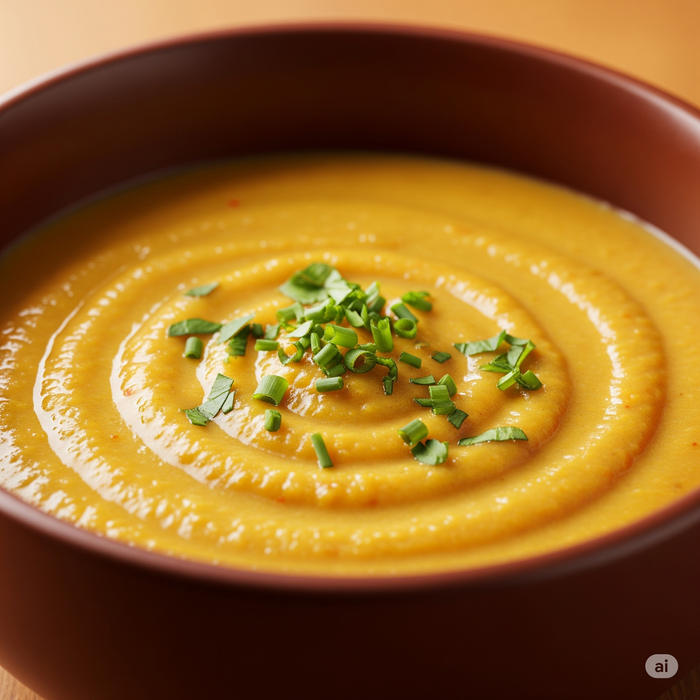 Nhiều người có thói quen ăn sáng với súp bí đỏ. Ảnh minh hoạ