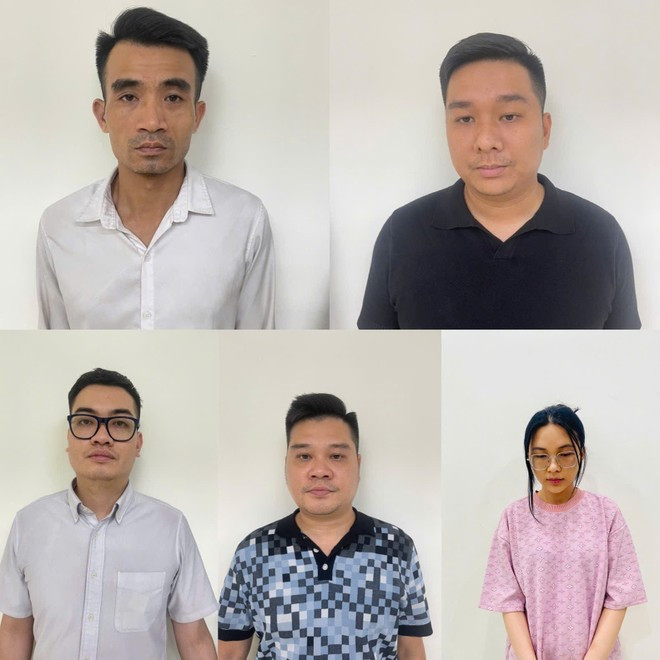 Các đối tượng trong vụ án. Ảnh: báo Công an Nhân dân