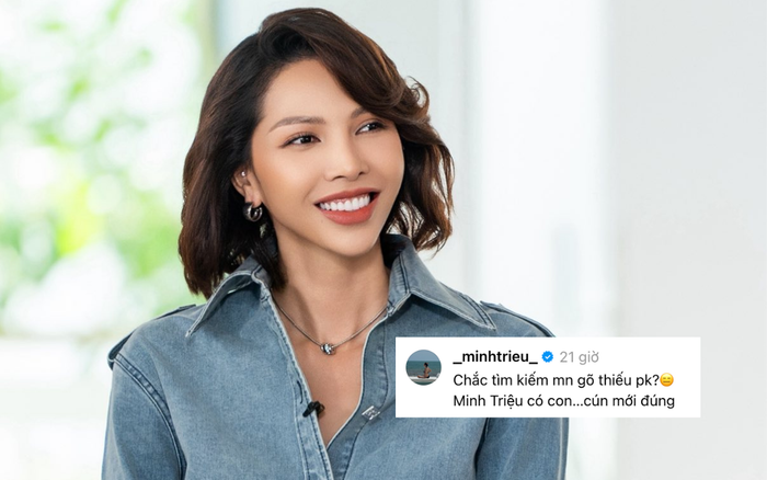 Minh Triệu khéo léo lên tiếng về tin đồn có con. Ảnh: FBNV