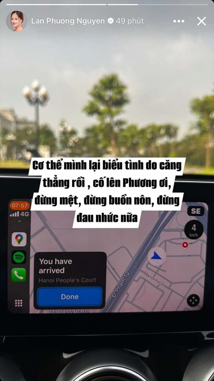 Thông báo mới nhất của Lan Phương. Ảnh: FBNV