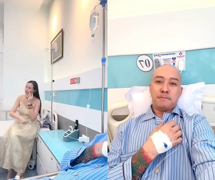 Tuấn Hưng cho biết anh vừa trải qua ca tiểu phẫu và có bà xã túc trực, chăm sóc.. (Ảnh chụp màn hình)