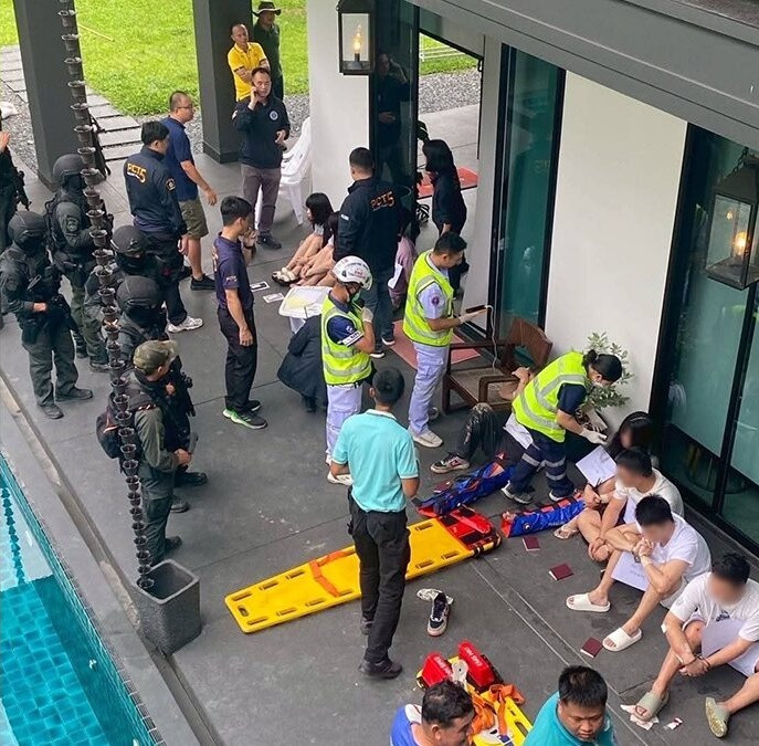 Đột kích bắt giữ nhóm lừa đảo qua điện thoại, một thanh niên gãy chân do nhảy lầu bỏ trốn Ảnh 1