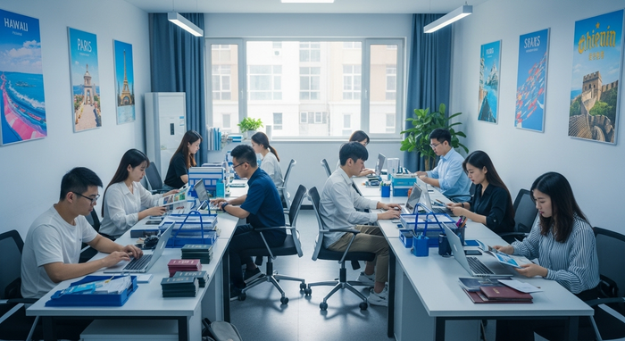 Hình ảnh các nhân viên chăm chỉ sắp bị lừa sang Campuchia