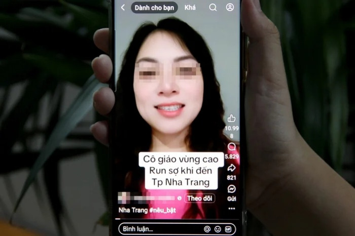 Clip 'cô giáo vùng cao run sợ khi đến Nha Trang' gây xôn xao trên mạng xã hội. Ảnh: Dân Trí