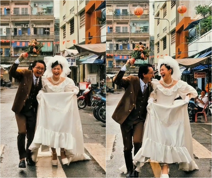 Khoảnh khắc hạnh phúc của vợ chồng Lâm Vỹ Dạ được nhiều người chúc phúc, ngưỡng mộ. (Ảnh từ TikTok nhân vật)