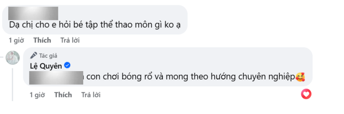 Lệ Quyên tiết lộ con trai muốn theo đuổi môn bóng rổ chuyên nghiệp. Ảnh: Chụp màn hình từ FBNV
