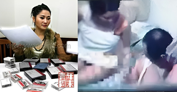 Buổi họp báo chấn động của nữ diễn viên Trương Ngọc (Ảnh: Weibo). 